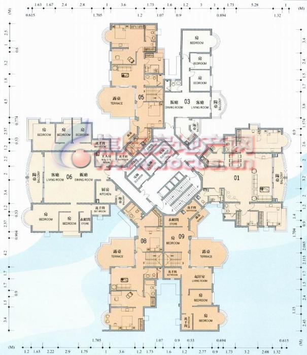 祈福新村倚云居6,7座复式2层平面_祈福新村户型图-广州搜狐焦点网