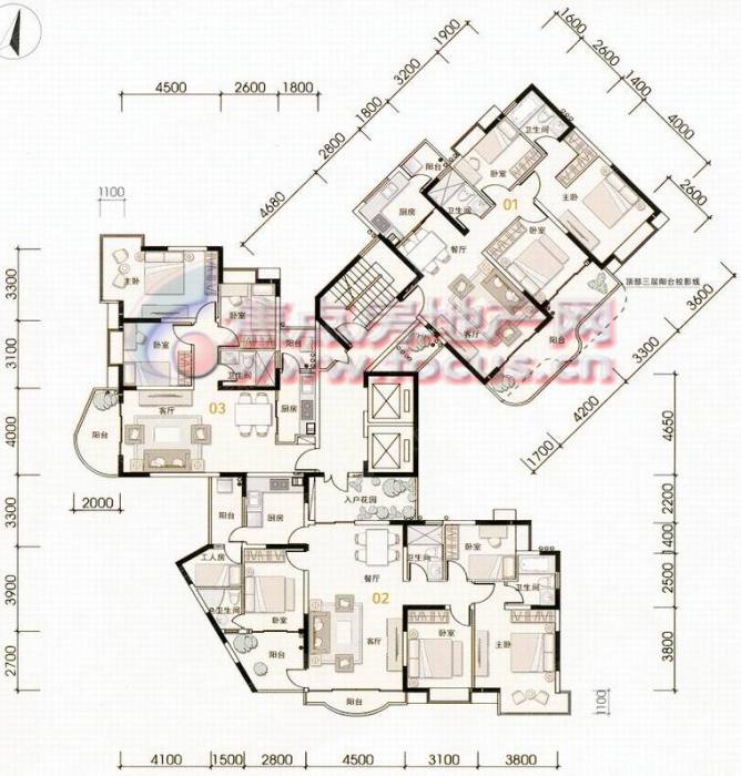 光大花园榕景四季d20栋标准层平面_光大花园户型图-广州搜狐焦点网