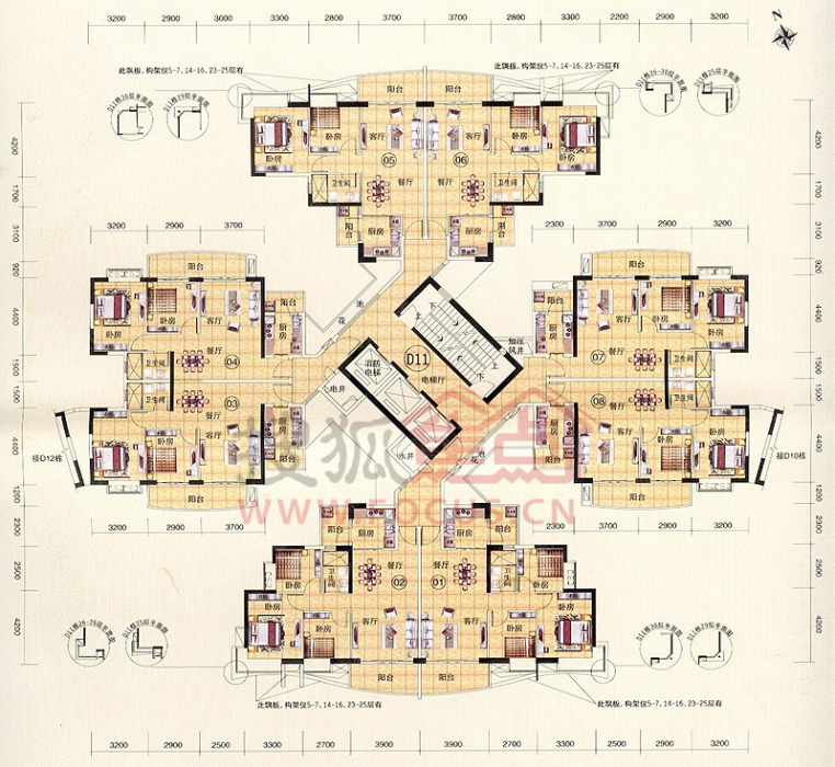 富力桃园富力桃园d11栋户型图_富力桃园户型图-广州搜狐焦点网