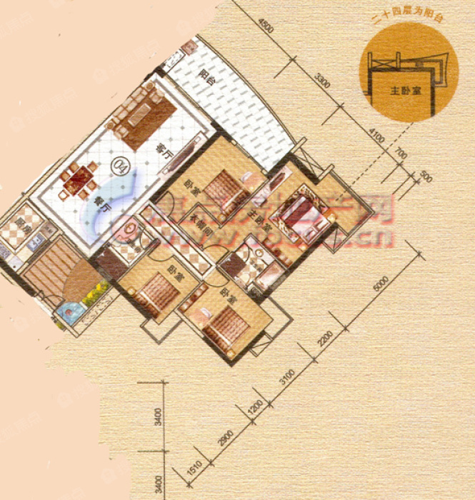 富力桃园富力桃园d5栋24-29层04单元_富力桃园户型图-广州搜狐焦点网