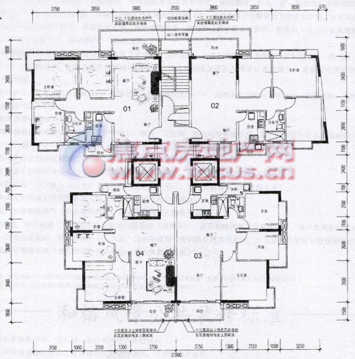 光大花园和榕风景c1栋标准层平面_光大花园户型图-广州搜狐焦点网