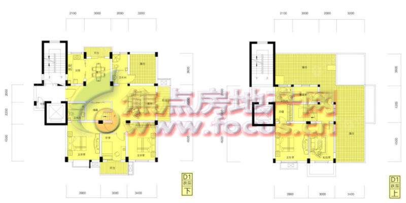 多蓝水岸多蓝水岸210平方米d1跃层_多蓝水岸户型图-杭州搜狐焦点网