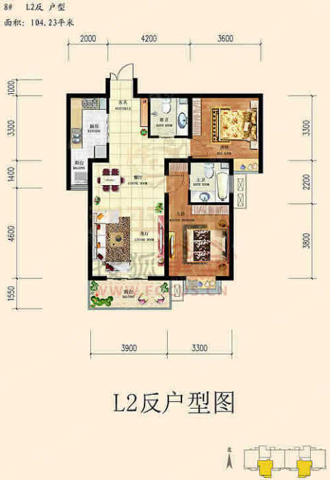 和平时光和平时光二期8#楼l2户型_和平时光户型图-石家庄搜狐焦点网