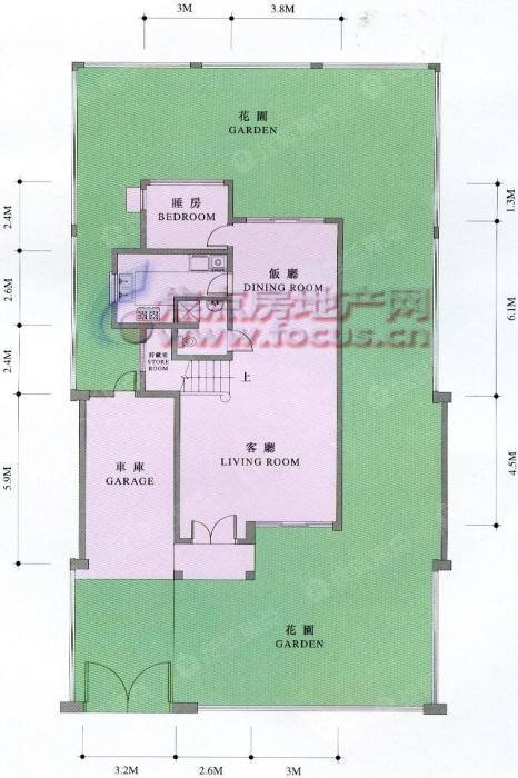 祈福新村康怡雅园c10型别墅1层平面_祈福新村户型图-广州搜狐焦点网