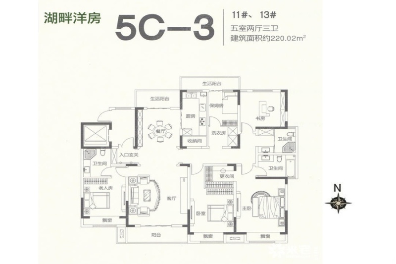 碧源月湖5c-3_碧源月湖户型图-郑州搜狐焦点网