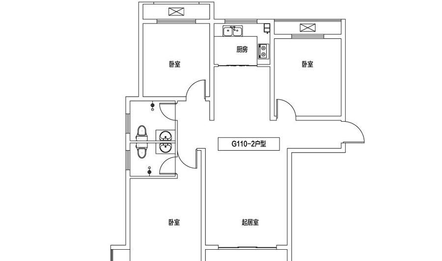 盛业清华园3室1厅1卫117㎡_盛业清华园户型图-焦作