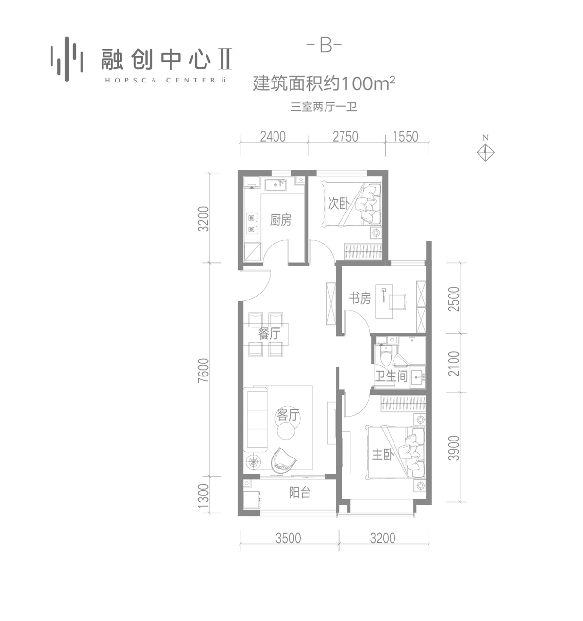 融创中心Ⅱ期b_融创中心户型图-石家庄搜狐焦点网