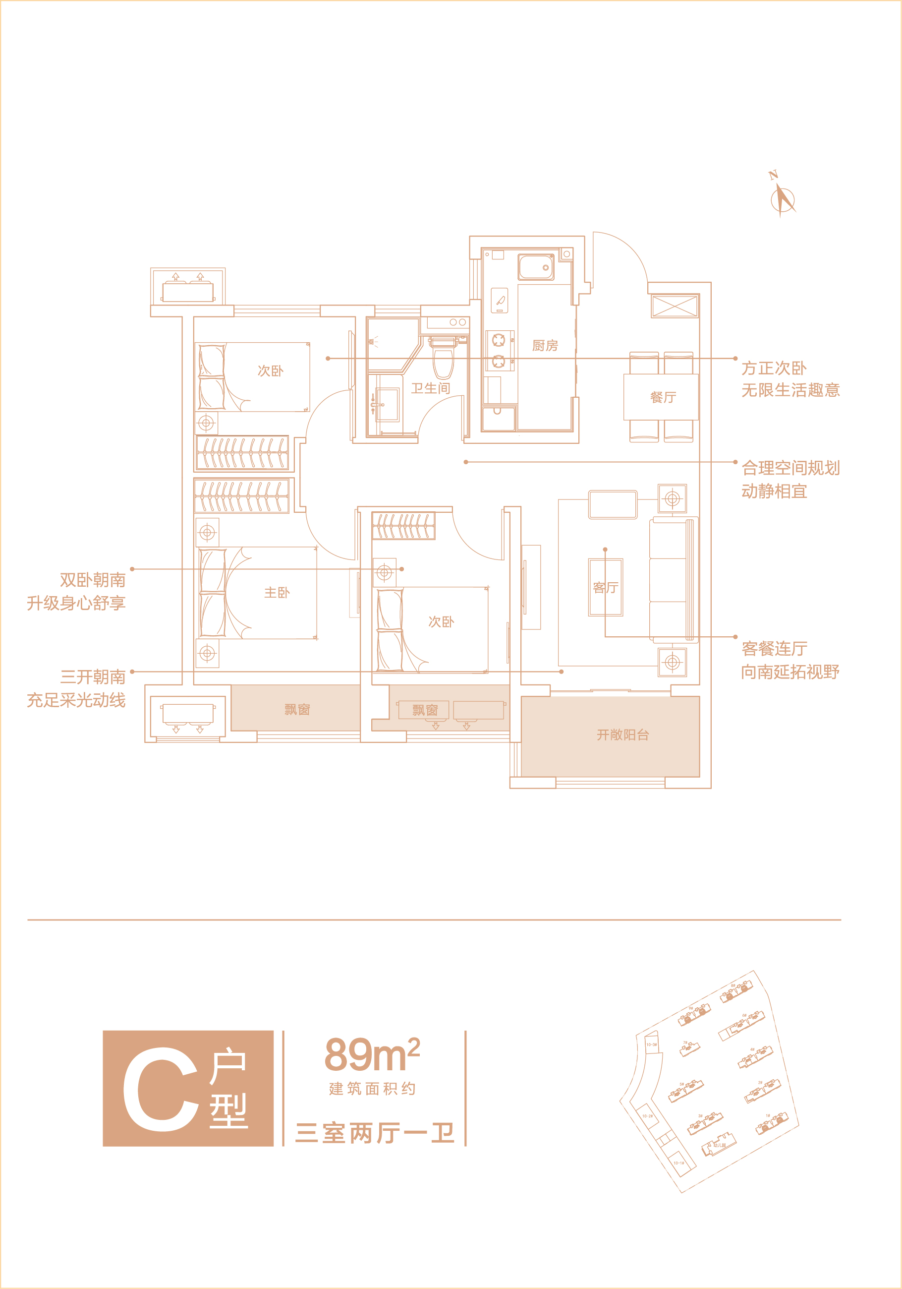 富田城九鼎公馆c户型_富田城九鼎公馆户型图-郑州搜狐