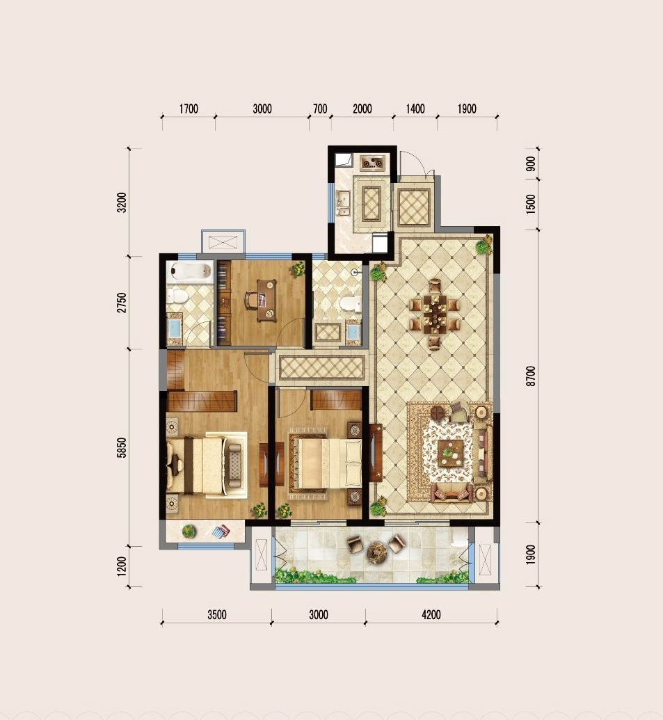 宏帆人和府2#,3#,中户_宏帆人和府户型图-渭南搜狐