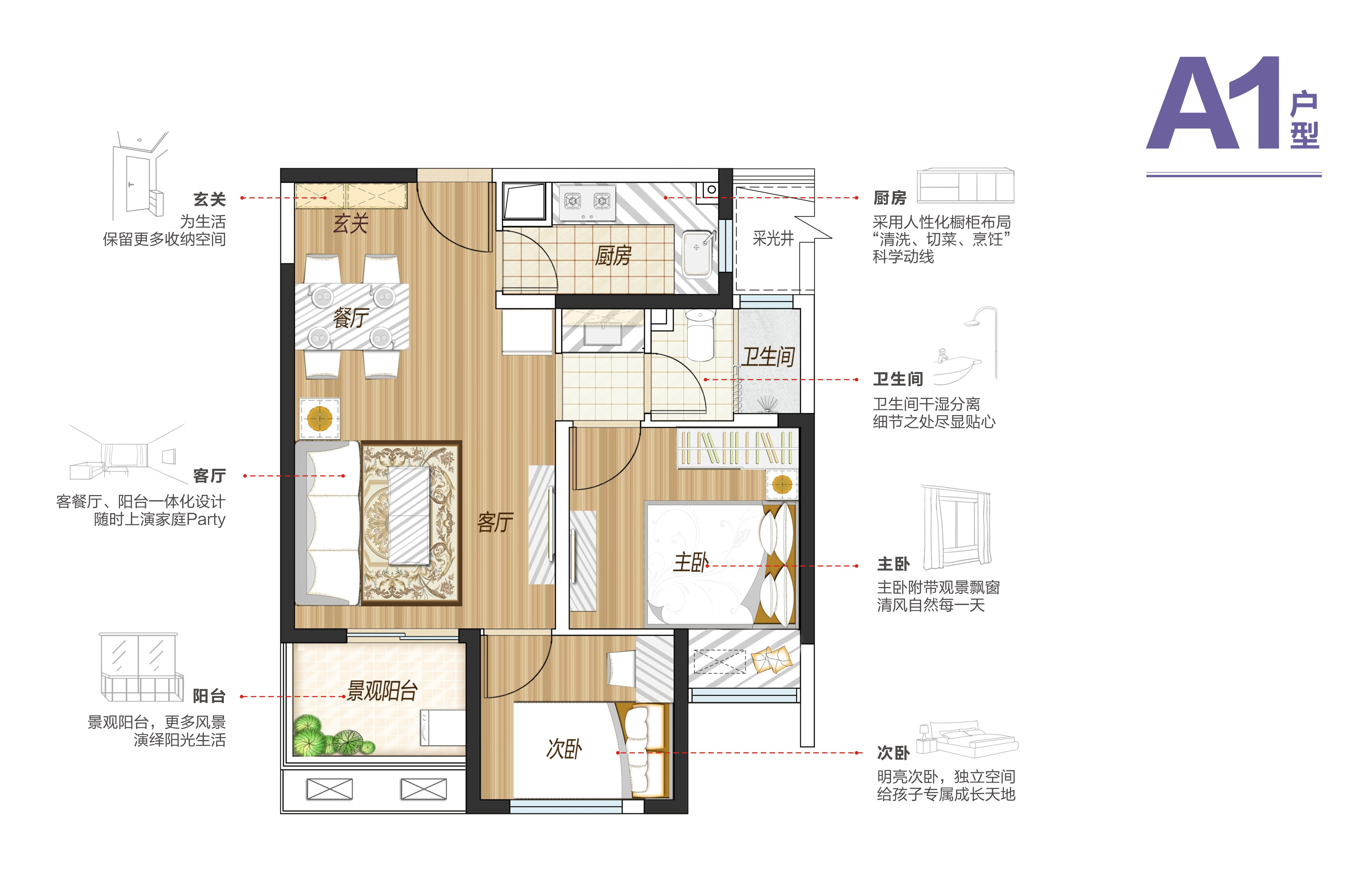 美景麟起城三期-a1户型_美景麟起城户型图-郑州搜狐焦点网