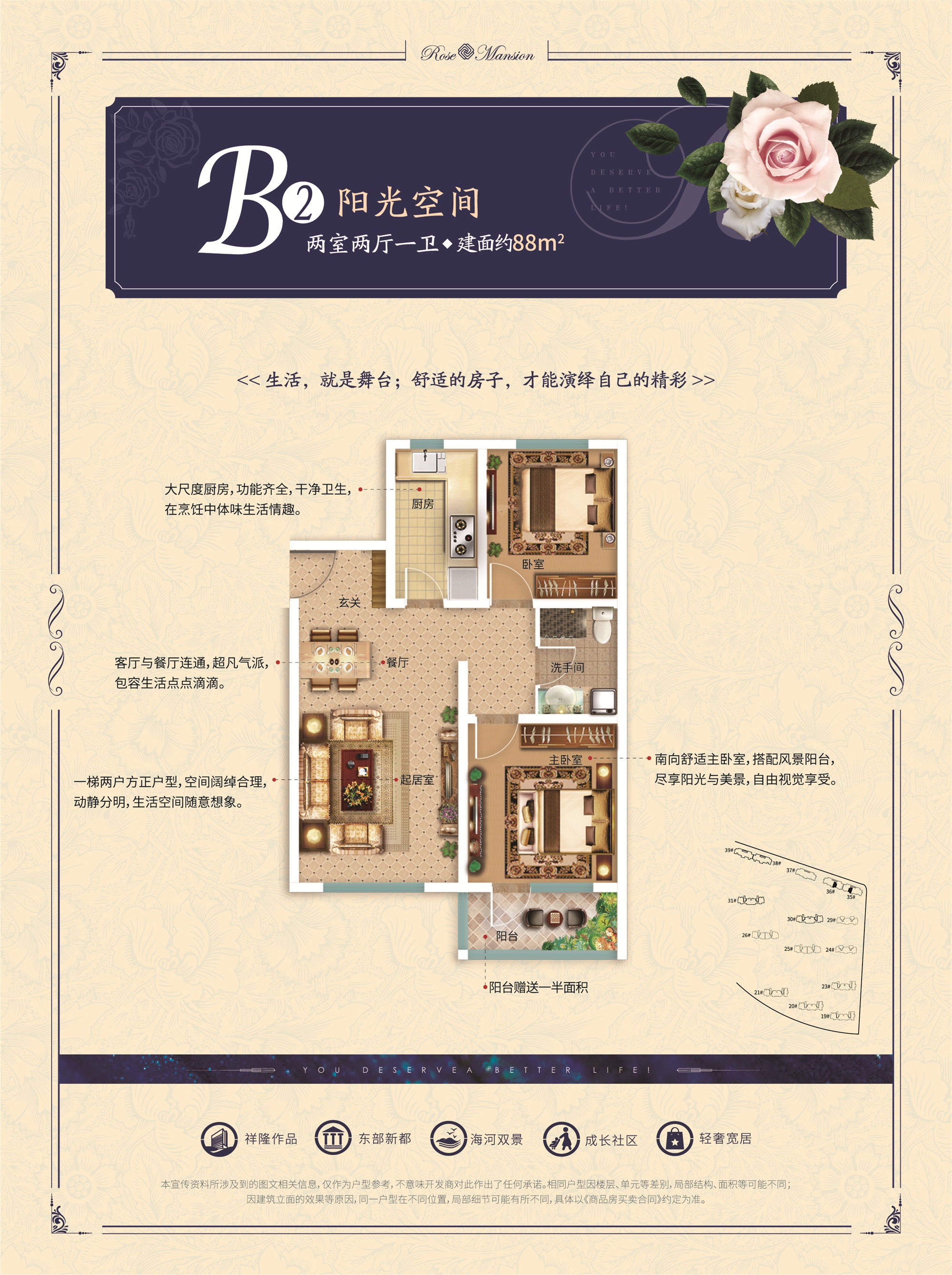 祥隆蔷薇公馆35-36#b2阳光空间_祥隆蔷薇公馆户型图-烟台搜狐焦点网