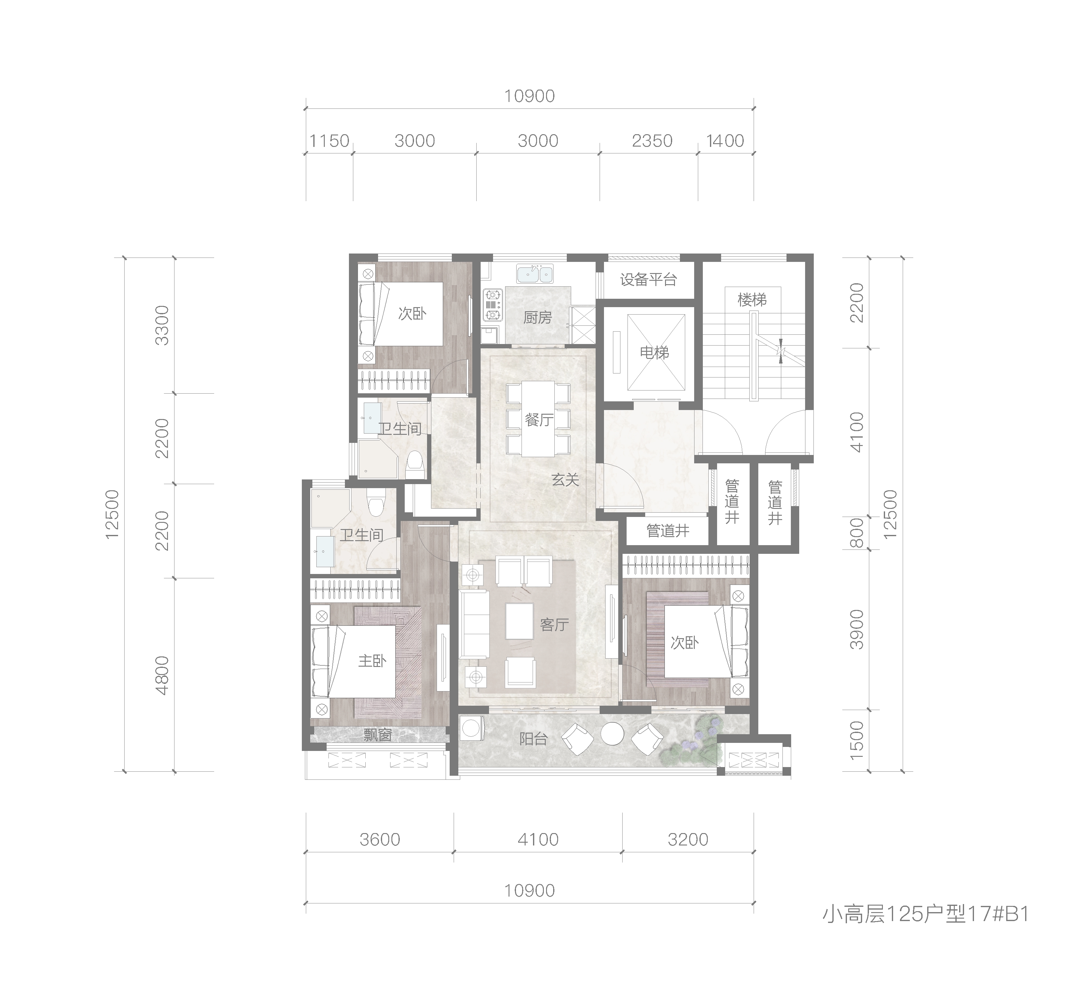 蓝城云庐小高层125平米b1_蓝城云庐户型图-廊坊搜狐焦点网