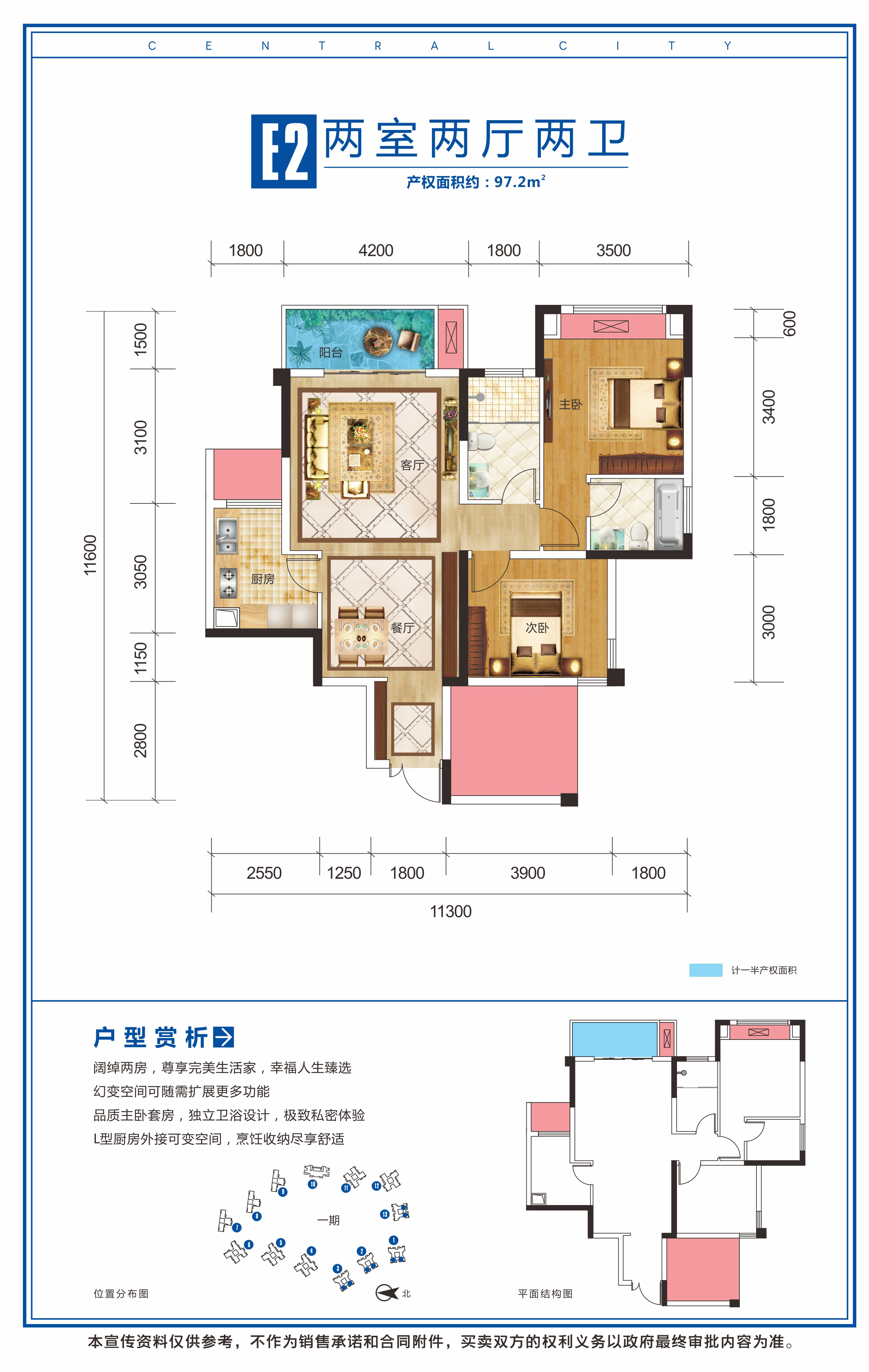 三溪·酒城中心e2户型_三溪·酒城中心户型图-泸州