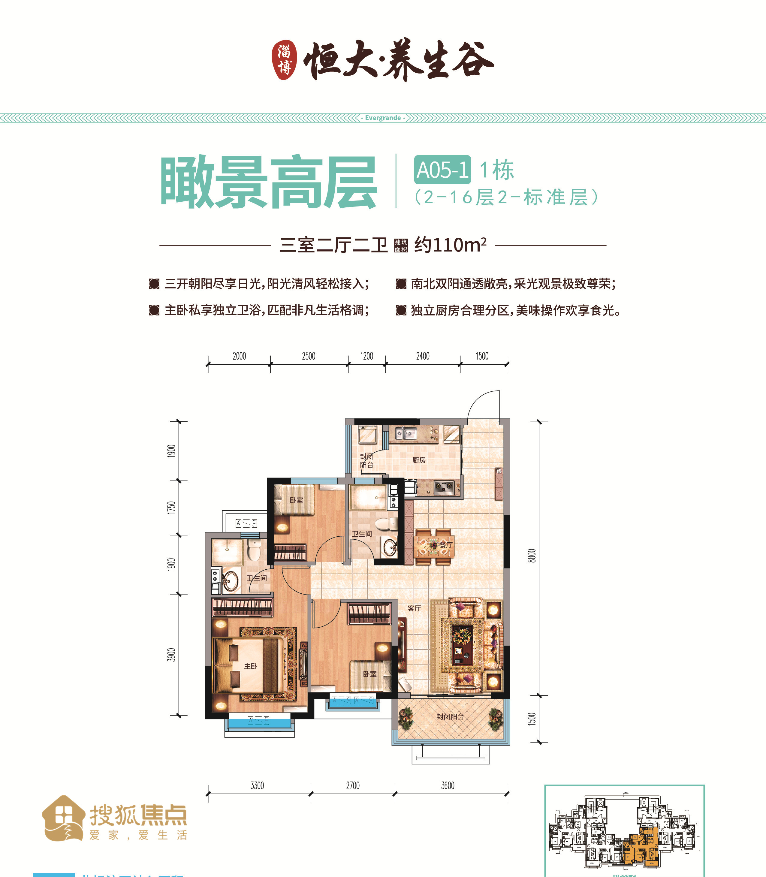 恒大养生谷a05-1地块mr22-6b户型_恒大养生谷户型图