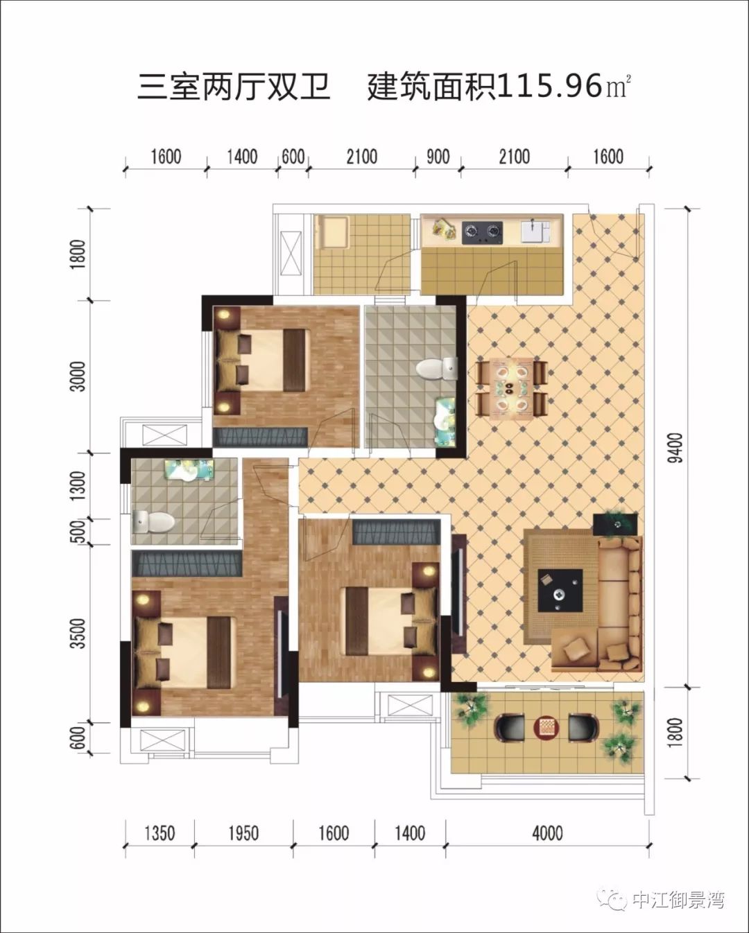 御景湾三室两厅双卫_御景湾户型图-德阳搜狐焦点网