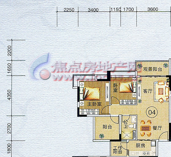 上城湾畔上城湾畔a12栋2-17层04单位_上城湾畔户型图-广州搜狐焦点网