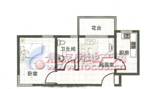 93平米 一室一厅一卫_水岸江南户型图-天津搜狐焦点网