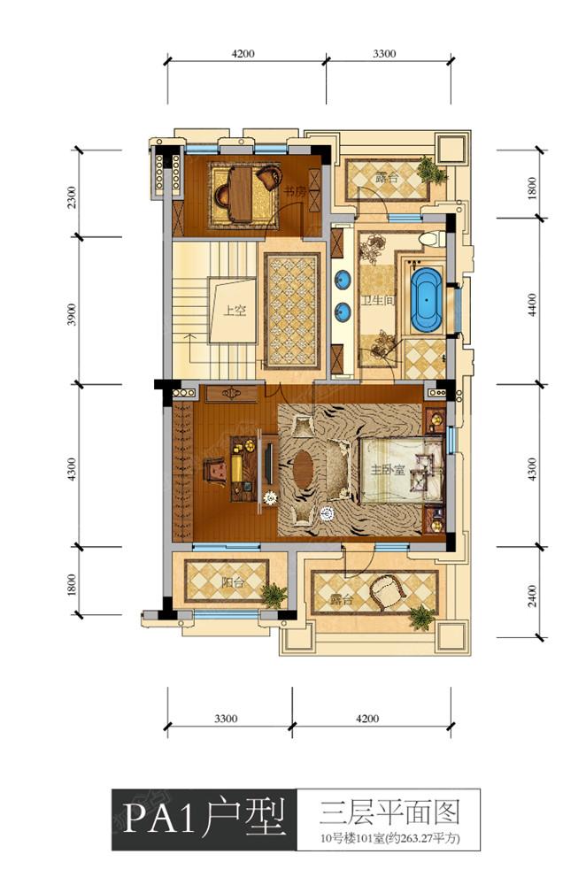 滨江紫金府滨江紫金府排屋a1三层户型图_滨江紫金府户型图-杭州搜狐