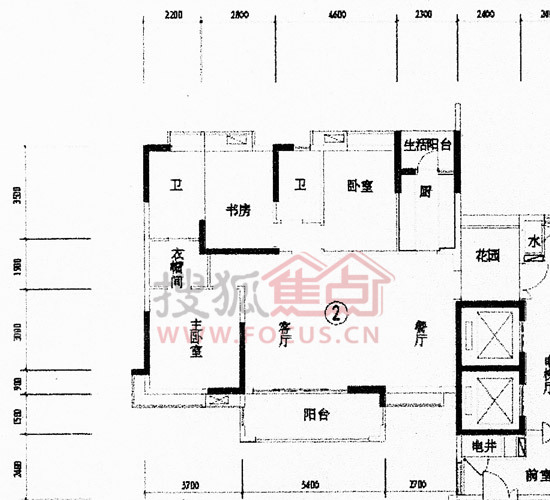 越秀岭南山畔5-9栋02户型图_越秀岭南山畔户型图-广州