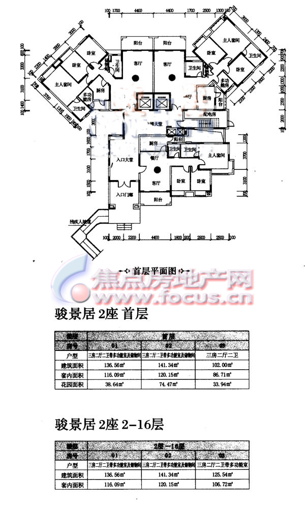 东骏豪苑骏景居2座_东骏豪苑户型图-东莞搜狐焦点网