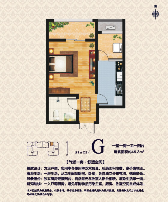 一室0厅一卫的户型图,户型图一室一厅一卫,一室一厅户型图(第7页)_大山谷图库