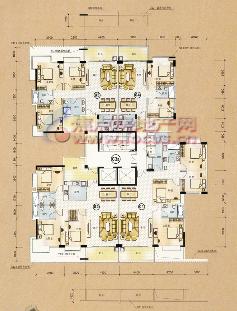 富力院士庭富力院士庭c3a_富力院士庭户型图-广州搜狐