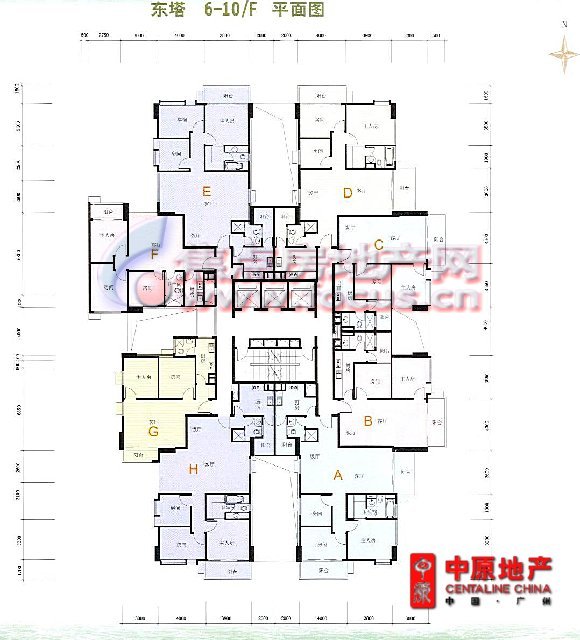 龙湖大厦龙湖大厦东塔6-10层平面_龙湖大厦户型图-广州搜狐焦点网