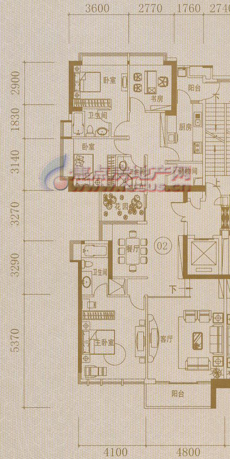 隽峰苑隽峰苑a-1栋住宅标准层02单元_隽峰苑户型图-广州搜狐焦点网