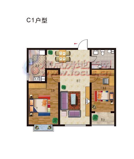 大地锐城c1户型