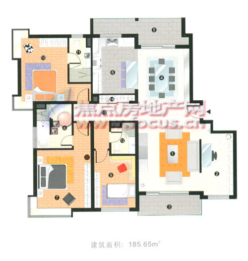 皇都花园皇都花园1号楼a_皇都花园户型图-上海搜狐