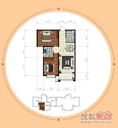 公园时代公园时代两室两厅一卫a2户型图_公园时代户型图-保定搜狐焦点