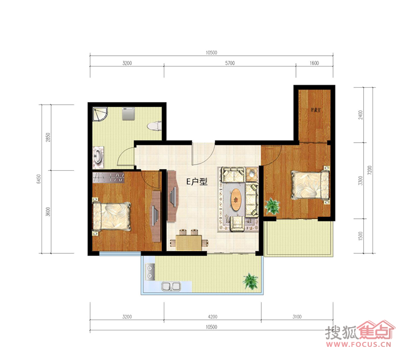 龙泉花园龙泉花园两室两厅一卫79e_龙泉花园户型图-太原搜狐焦点网