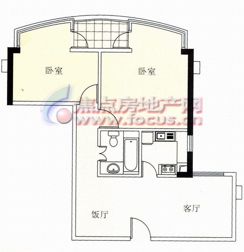 逸雅居二房二厅(f)_逸雅居户型图-广州搜狐焦点网