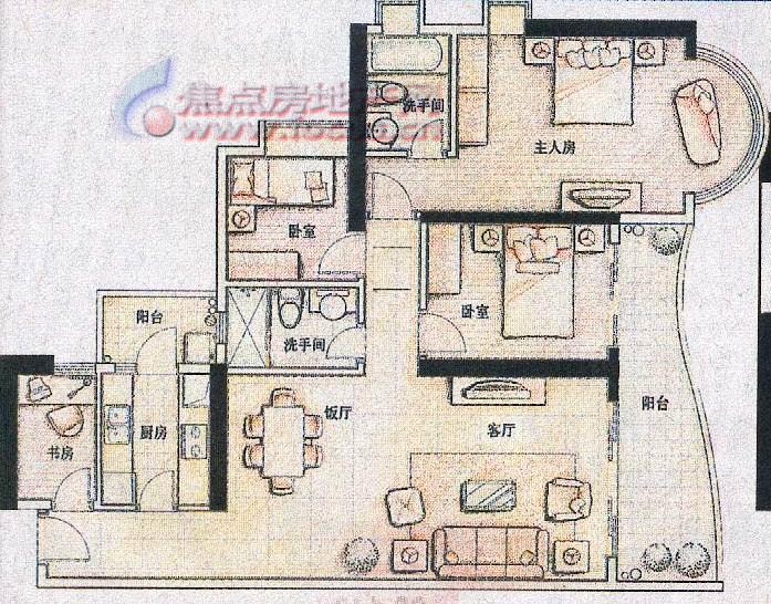 逸景翠园逸景翠园御景轩c座单元平面户型_逸景翠园户型图-广州搜狐