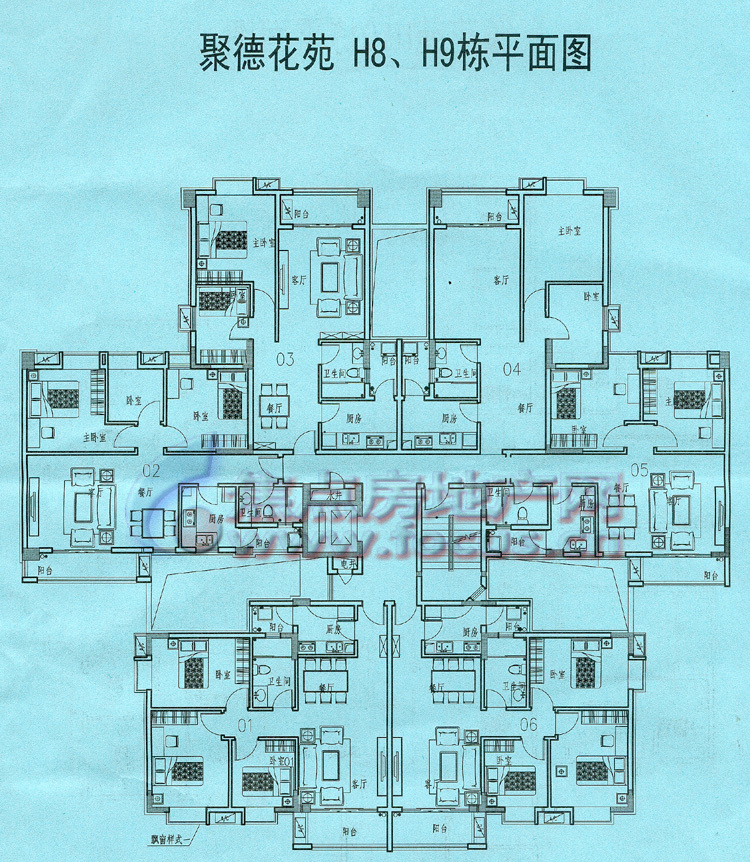 聚德花苑h8,h9栋_聚德花苑户型图-广州搜狐焦点网