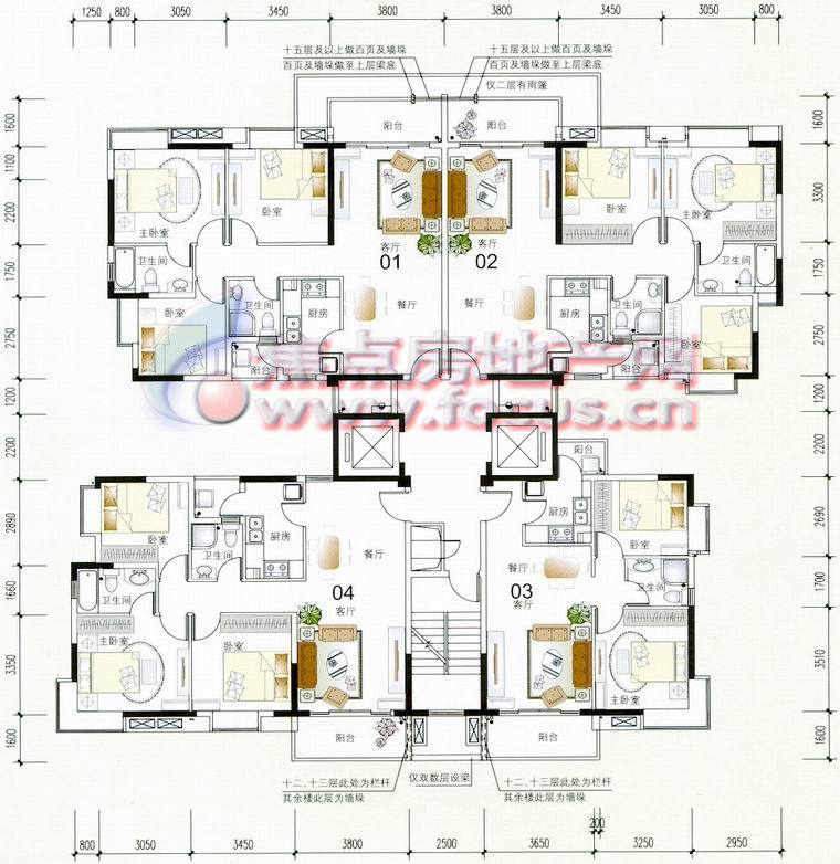 光大花园和榕风景b2栋标准层平面_光大花园户型图-广州搜狐焦点网