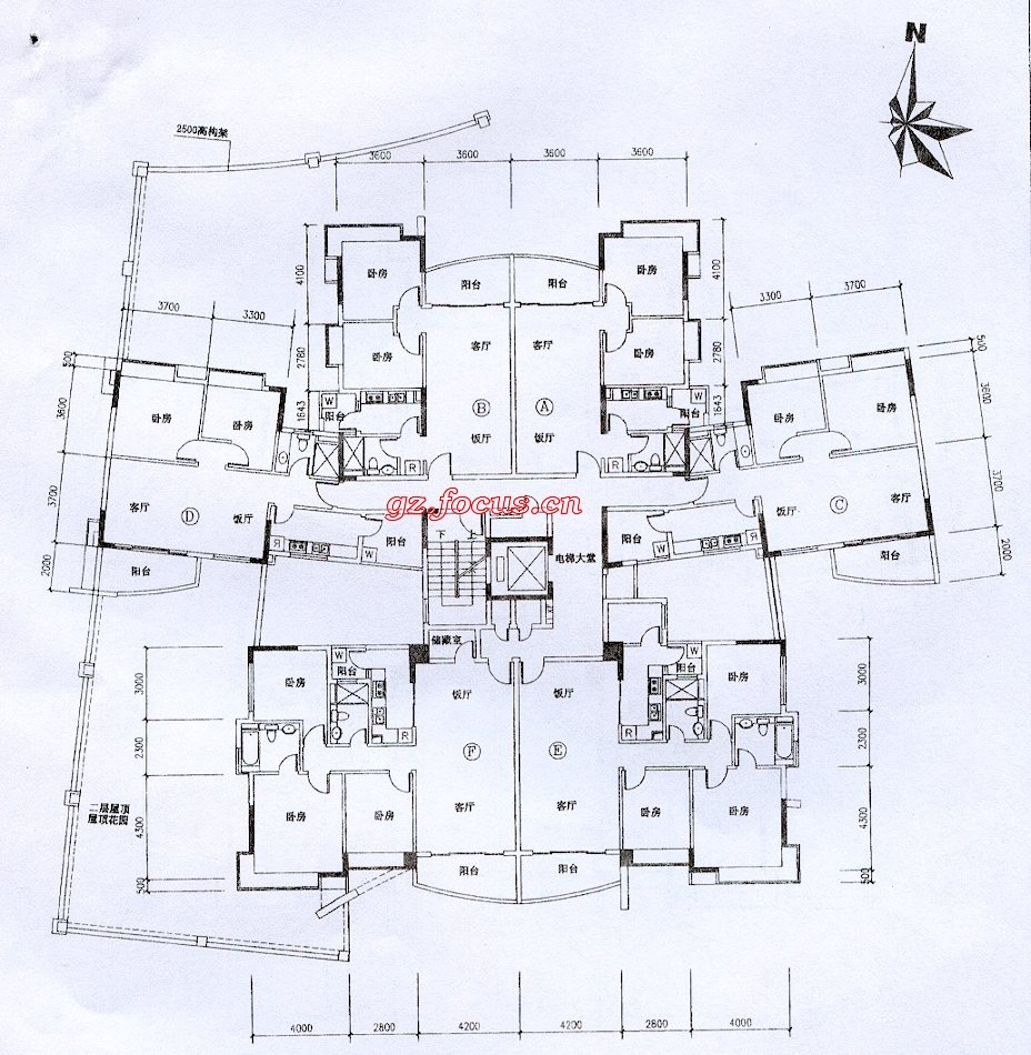 黄埔花园b1栋三层平面_黄埔花园户型图-广州搜狐焦点网