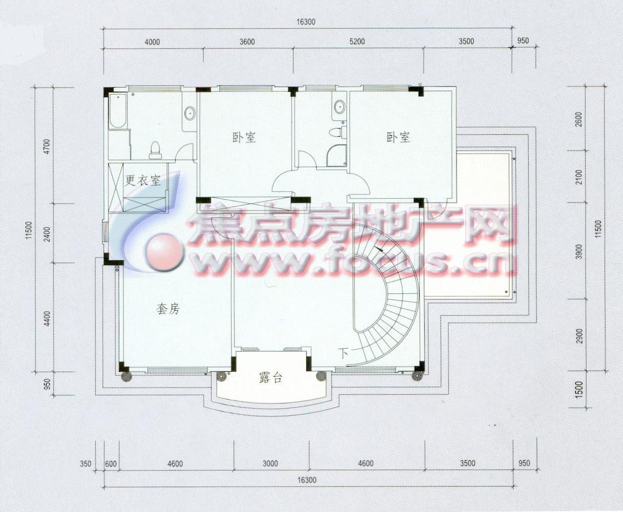 雅宝新城别墅d型二层户型