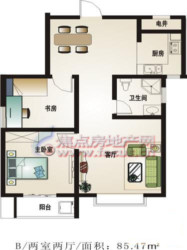 47平米_锦城户型图-石家庄搜狐焦点网