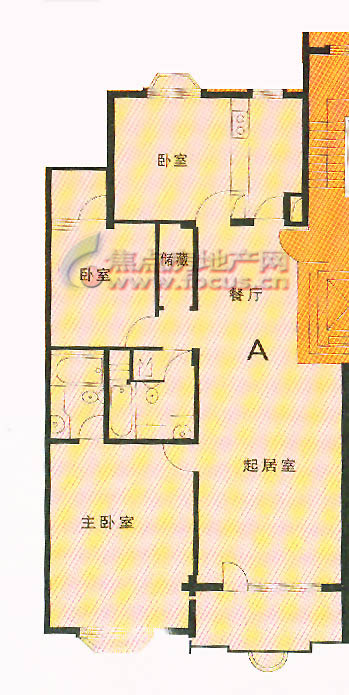 雅居园雅居园三室两厅两卫a/b_雅居园户型图-济南搜狐焦点网