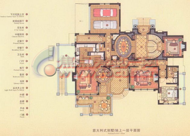 绿城玫瑰园-意大利式别墅地上一层桂花城舟山出租别墅图片