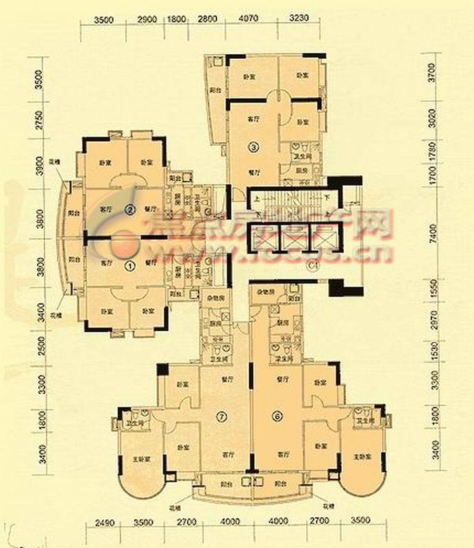 富力东堤湾c4 2层_富力东堤湾户型图-广州搜狐焦点网