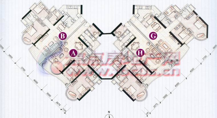 逸景翠园御景轩a,b,g,h单位平面户型_逸景翠园户型图-广州搜狐焦点网