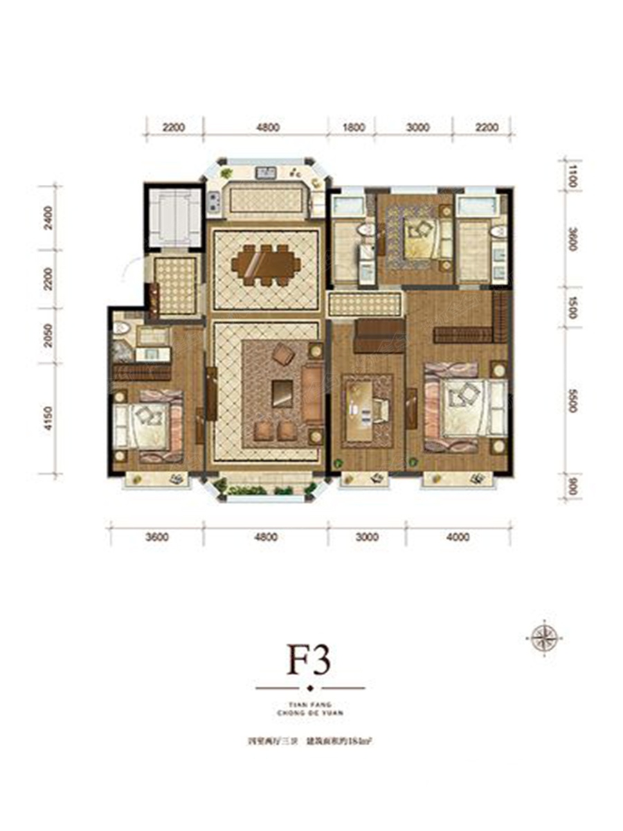 天房崇德园二期高层f3_天房崇德园二期户型图-天津