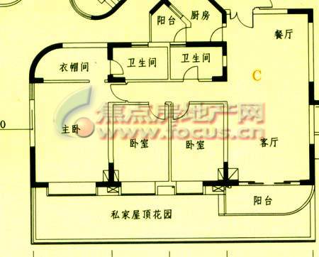 07平米_新世纪丽江豪园户型图-东莞搜狐焦点网