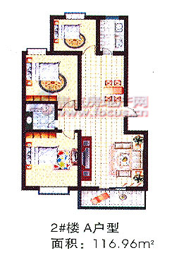 96平米_梧桐华府户型图