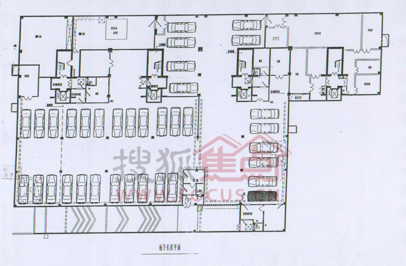 二号楼地下车库平面图