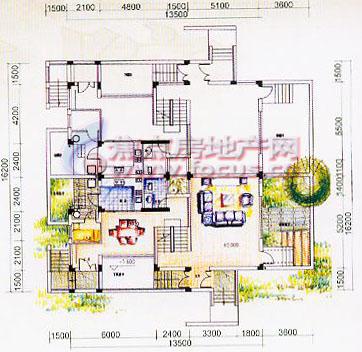 三利宅院三利宅院05型一层平面图_三利宅院户型图