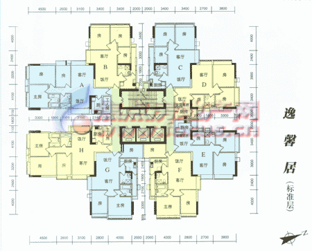 华景新城逸馨居标准层平面_华景新城户型图-广州搜狐焦点网