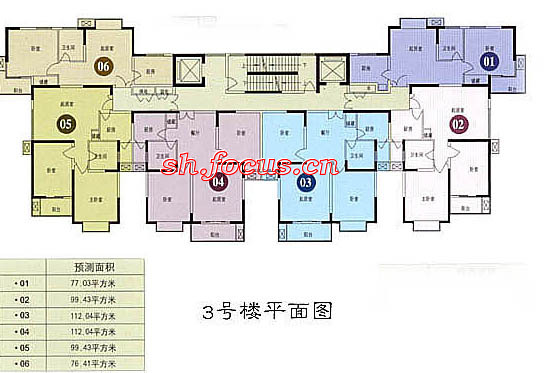 凯润金城3号楼平面图_凯润金城户型图-上海搜狐焦点网